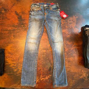 True Religion Billie Mid Rise Straight Jeans 26